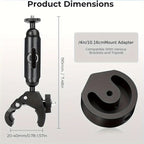 STARLINK MINI Adjustable Clamp Mount with Swivel 360 Mini Ball Head