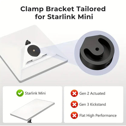 STARLINK MINI Adjustable Clamp Mount with Swivel 360 Mini Ball Head