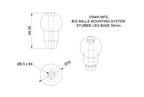 Big Balls Mounting System - Base Mount - The Stubbie 50mm