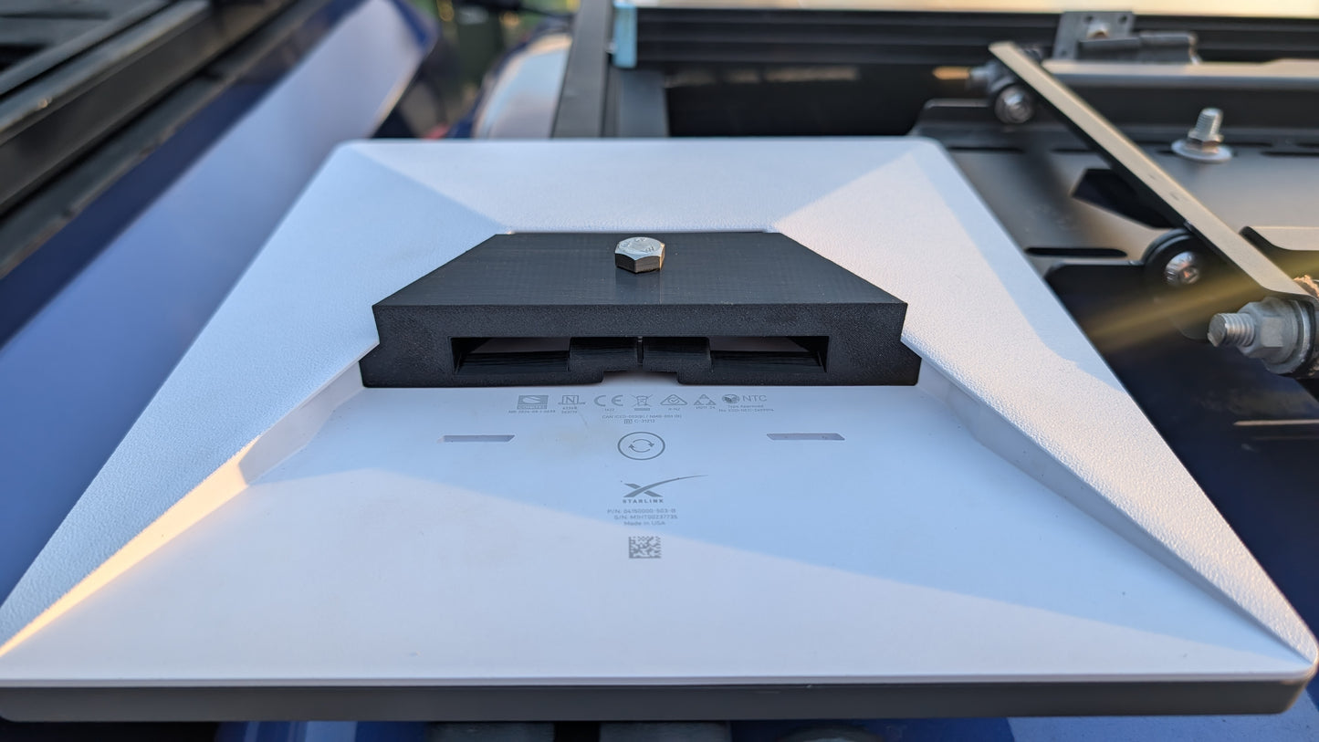 STARLINK Mini Flat Roof Rack Mount - 3 Point Mounting System with Stainless Hardware