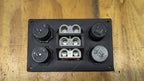 Flush Mount 12v 4x Socket 3x Anderson 50amp Plug Panel (Includes 3x Anderson style connectors)