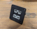 Flush Mount 12v 2x Anderson 50amp Plug Panel (includes 2x Anderson style connectors)