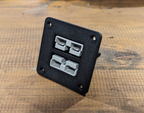 Flush Mount 12v 2x Anderson 50amp Plug Panel (includes 2x Anderson style connectors)